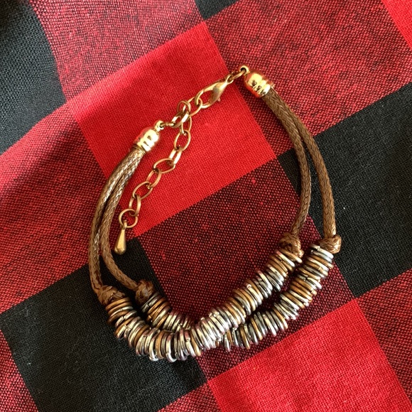 $5 add-on to any Bundle!! Or 3/$25 metal loops on leather bands bracelet - Picture 2 of 7